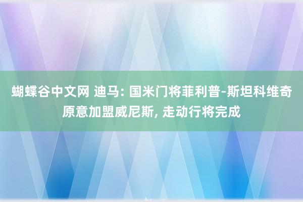 蝴蝶谷中文网 迪马: 国米门将菲利普-斯坦科维奇原意加盟威尼斯, 走动行将完成