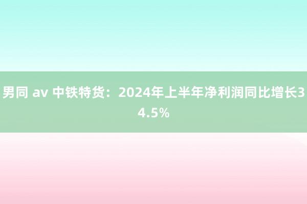 男同 av 中铁特货：2024年上半年净利润同比增长34.5%