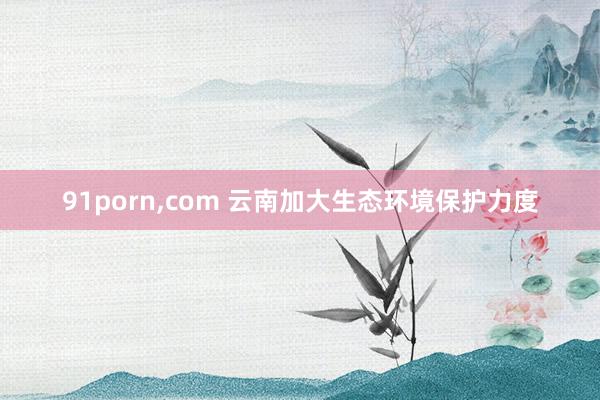 91porn,com 云南加大生态环境保护力度