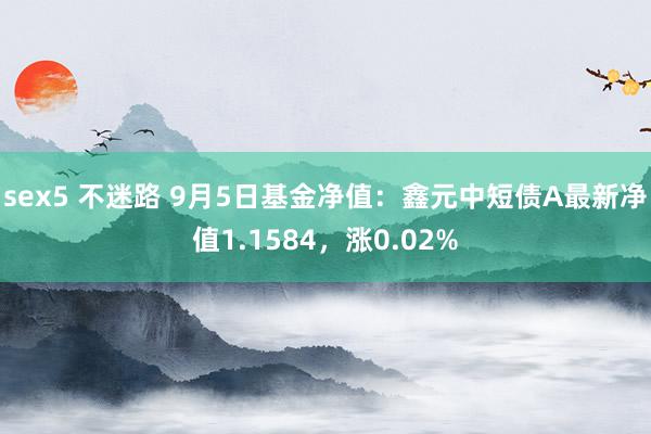 sex5 不迷路 9月5日基金净值：鑫元中短债A最新净值1.1584，涨0.02%