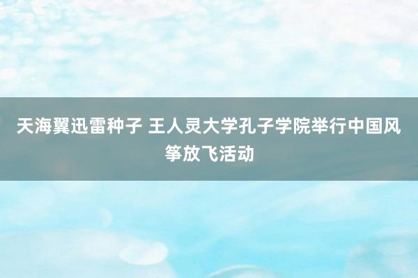 天海翼迅雷种子 王人灵大学孔子学院举行中国风筝放飞活动